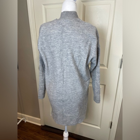 J Jill Merino Wool Gray Button-Up Long Line Cardigan - Picture 5 of 14